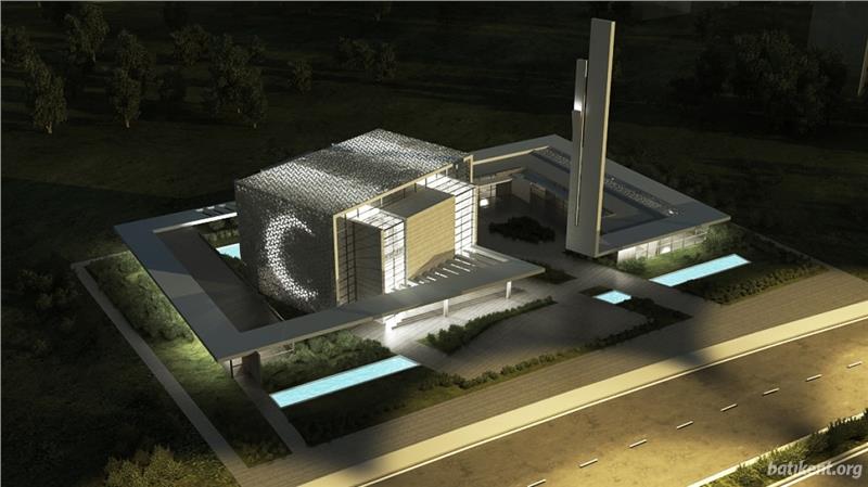 Batıkent kent merkezine inşa edilen yeni cami 